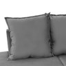 Sofá de Canto Nina Braz com Puff Fixo e 8 Almofadas Diversas Cores OOL Veludo Cinza - 5
