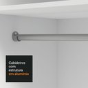 Ver mais imagens de Guarda-roupa Solteiro 2 Portas de Correr Branco/preto Milano Madesa