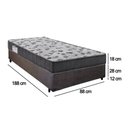 Ver imagem 4 de Cama Box Solteiro Suede + Colchão de Espuma D33 - Sereneprime - 88cm Marrom