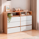 Ver imagem 1 de Cômoda 6 Gavetas Aurora 100% MDF Carvalho Nature/Off White