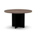 Ver imagem 1 de Mesa de Reunião para Escritório Redonda 120cm PE40 Preto/Walnut com
