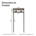 Ver imagem 2 de Porta-geladeira 103 Cm 1 Porta Basculante Crema/rustic/crema Agata Madesa