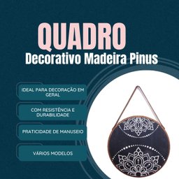 10 U Quadros Decorativos Sala Quarto Madeira Mosaico 28x28 Cor:Mosaico - 3