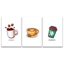 Ver imagem 1 de Kit Placas Quadros Decorativos 3 Peças 20x30 Cafezinho