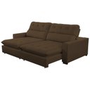 Ver imagem 4 de Sofa Retratil Reclinavel 2 Lugares 260cm Veludo Andreia