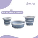Ver imagem 2 de Kit lavanderia 2 baldes dobráveis 5L 10L bacia 5L - Simplo