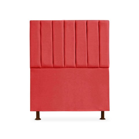 Cabeceira Cancun Para Cama Box Solteiro 120cm Suede - Ecotec Decor:Vermelho