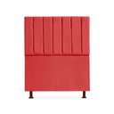 Ver imagem 1 de Cabeceira Cancun Para Cama Box Solteiro 120cm Suede - Ecotec Decor:Vermelho
