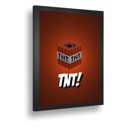 Quadro Decorativo Poste Minecraft Tnt Quadrado Microsoft - 2