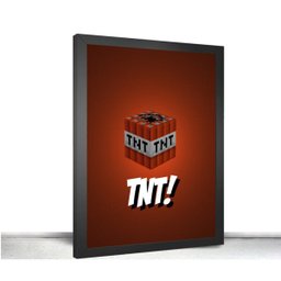 Quadro Decorativo Poste Minecraft Tnt Quadrado Microsoft - 1