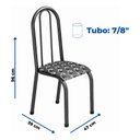 Ver imagem 3 de Conjunto Kit 4 Cadeiras Metal Aço Cozinha Almofadada Jantar