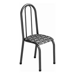 Conjunto Kit 4 Cadeiras Metal Aço Cozinha Almofadada Jantar - 4