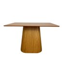 Ver imagem 1 de Mesa de Jantar Cone Retangular 140x90 cm Base Oval Freijó Tampo Freijó Personal Moveis Design Mesa d
