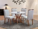 Ver imagem 1 de Sala de Jantar Completa com 4 Cadeiras 1,0 x 1,0 metro - Ibiza - Art Salas