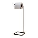 Ver imagem 5 de Kit Suporte de Papel Higiênico Lixeira Level Preto - Dream Home - Preto