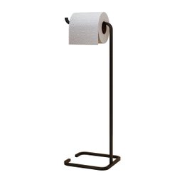 Kit Suporte de Papel Higiênico Lixeira Level Preto - Dream Home - Preto - 5