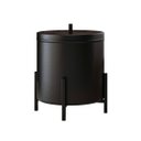 Ver imagem 3 de Kit Suporte de Papel Higiênico Lixeira Level Preto - Dream Home - Preto