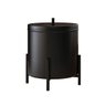 Kit Suporte de Papel Higiênico Lixeira Level Preto - Dream Home - Preto - 3