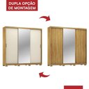 Ver imagem 6 de Guarda Roupa Dalila 3 Portas, 4 Gavetas, 3 Cabideiros Flex Cinamon Touch/off White com Espelho e Pé
