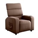 Ver imagem 2 de Poltrona Reclinável Mx-67 Pulse com Porta Copos Veludo Aconchegante Marrom Loja Sheep