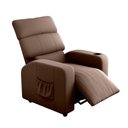 Ver imagem 3 de Poltrona Reclinável Mx-67 Pulse com Porta Copos Veludo Aconchegante Marrom Loja Sheep