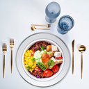 Ver imagem 6 de Kit com 12 Pratos Descartáveis para Refeição 26cm de Luxo Silverplastic