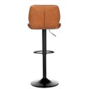 Ver imagem 4 de Kit 2 Banquetas Giratória Anm6315b Bristol Itajaí Anima Office em Pu Caramelo Base Disco Preto