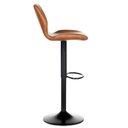 Ver imagem 3 de Kit 2 Banquetas Giratória Anm6315b Bristol Itajaí Anima Office em Pu Caramelo Base Disco Preto