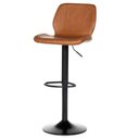 Ver imagem 2 de Kit 2 Banquetas Giratória Anm6315b Bristol Itajaí Anima Office em Pu Caramelo Base Disco Preto