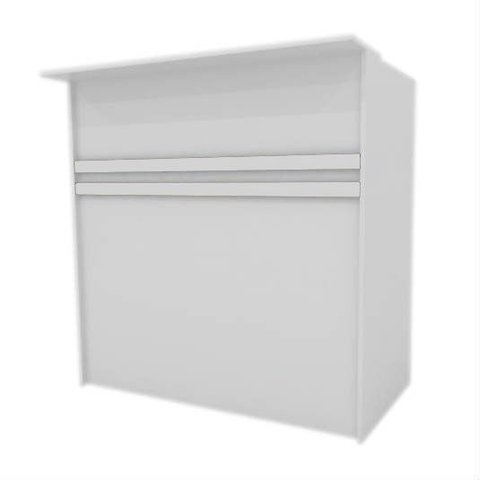 Balcão Caixa Com Gaveta 100% MDF 120x120x60 cm Pacote Comac - Branco