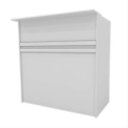 Ver imagem 1 de Balcão Caixa Com Gaveta 100% MDF 120x120x60 cm Pacote Comac - Branco