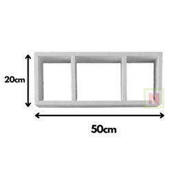 Nicho com Divisórias, Mdf Branco Suspenso com 50cm - Cozinha, Banheiro, Quarto, Sala, Quarto Infanti - 2