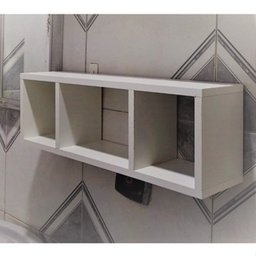 Nicho com Divisórias, Mdf Branco Suspenso com 50cm - Cozinha, Banheiro, Quarto, Sala, Quarto Infanti - 1