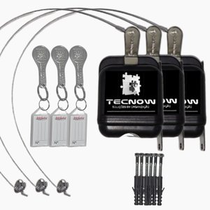 Kit 03 Travas Tecnow para Carrinho de compras em Condominio com Chave