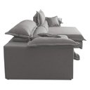 Ver imagem 6 de Sofá Retrátil Reclinável 3,00m Nivus Cinza Molas Ensacadas - King House