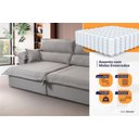 Ver imagem 4 de Sofá Retrátil Reclinável 3,00m Nivus Cinza Molas Ensacadas - King House