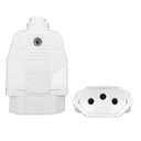 Ver imagem 2 de Plugue Fêmea Weg 2p+t 10a 180º Branco Kit com 10 Peças