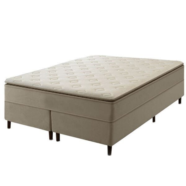 Cama Box King Dangelis Estofados Colchão com Tenshi com Pillow Top e Molas Superlastic Diversos Tamanhos Dst  - 1