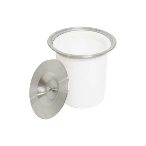 Lixeira de Embutir 6,5l Tampa Inox Aço 304 com Cesto Pia Cozinha Área Gourmet Ili01