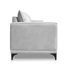Ver imagem 6 de Sofá Living 2 Lugares com Pés de Ferro Almofadas Soltas 180cm Neso Bouclê Cinza G63 - Gran Belo