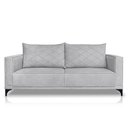 Ver imagem 5 de Sofá Living 2 Lugares com Pés de Ferro Almofadas Soltas 180cm Neso Bouclê Cinza G63 - Gran Belo