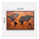 Ver imagem 4 de Quadro Mapa Mundi Terracota Vibrante Metálico 123x83cm