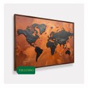 Ver imagem 2 de Quadro Mapa Mundi Terracota Vibrante Metálico 123x83cm