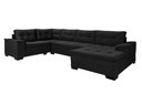 Ver imagem 4 de Sofá Viena 3 Lugares com Chaise e Canto Suede Preto 381 Premium Plus Império