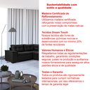 Ver imagem 3 de Sofá Viena 3 Lugares com Chaise e Canto Suede Preto 381 Premium Plus Império