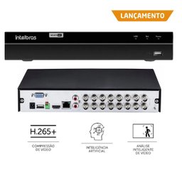DVR Intelbras MHDX 1216 gravador digital de vídeo Multi Hd 16 canais 5 em 1 Com Detecção - 2