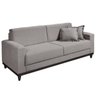 Sofá Egito de Living com 3 Lugares e Base de Madeira Linho Cinza Dst - 2