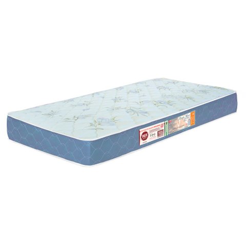 Colchão Solteiro Castor Sleep Max Espuma D45 120x203x25cm Branco/Azul - 