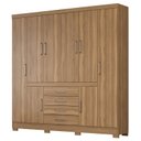 Ver imagem 2 de Quarto Casal New Realce com Cômoda London e Cabeceira Triunfo Amendola – Demóbile