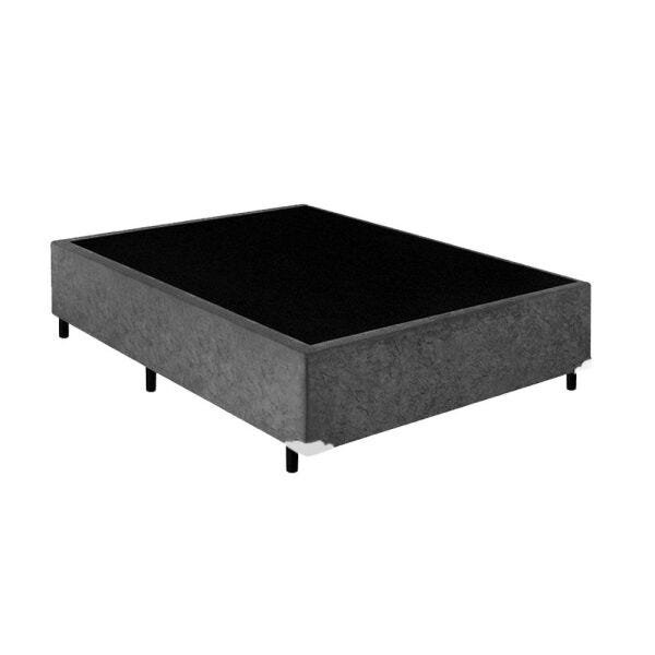 Base Box Casal Suede Cinza (36x138x188) - 2